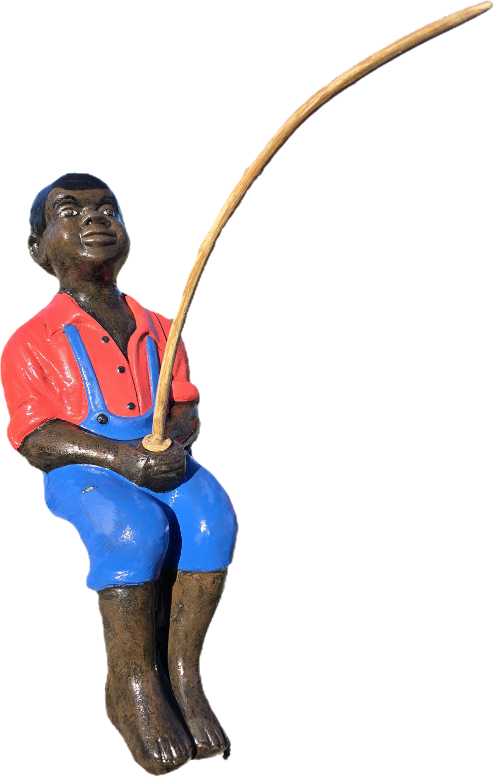 Big Fishing Boy Sitting