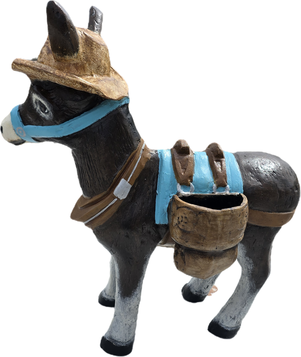 Small Donkey with Hat - Backyard Buddies