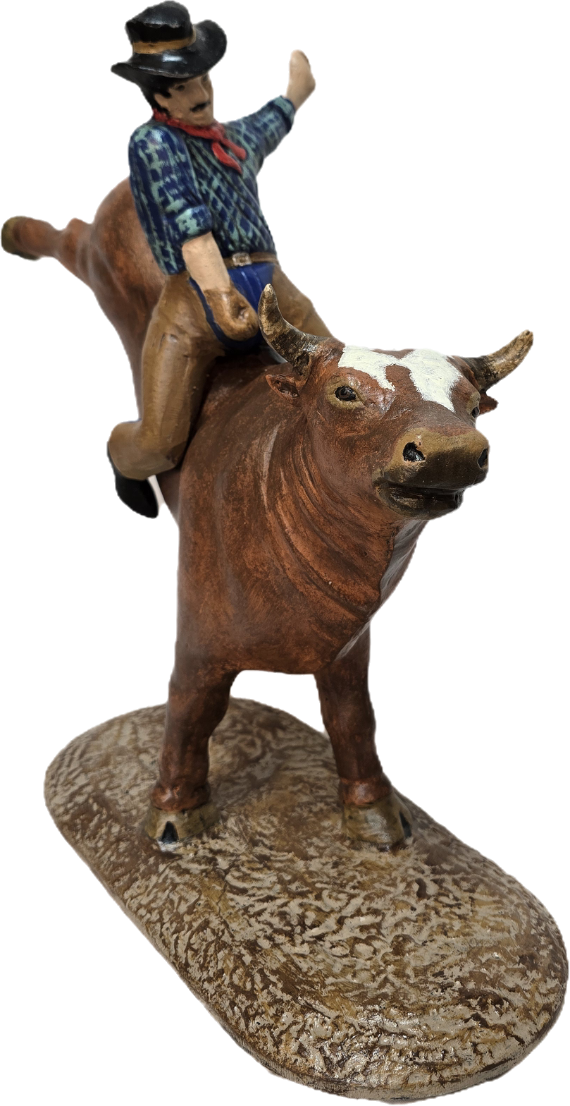 Desktop Bucking Bull w/Rider