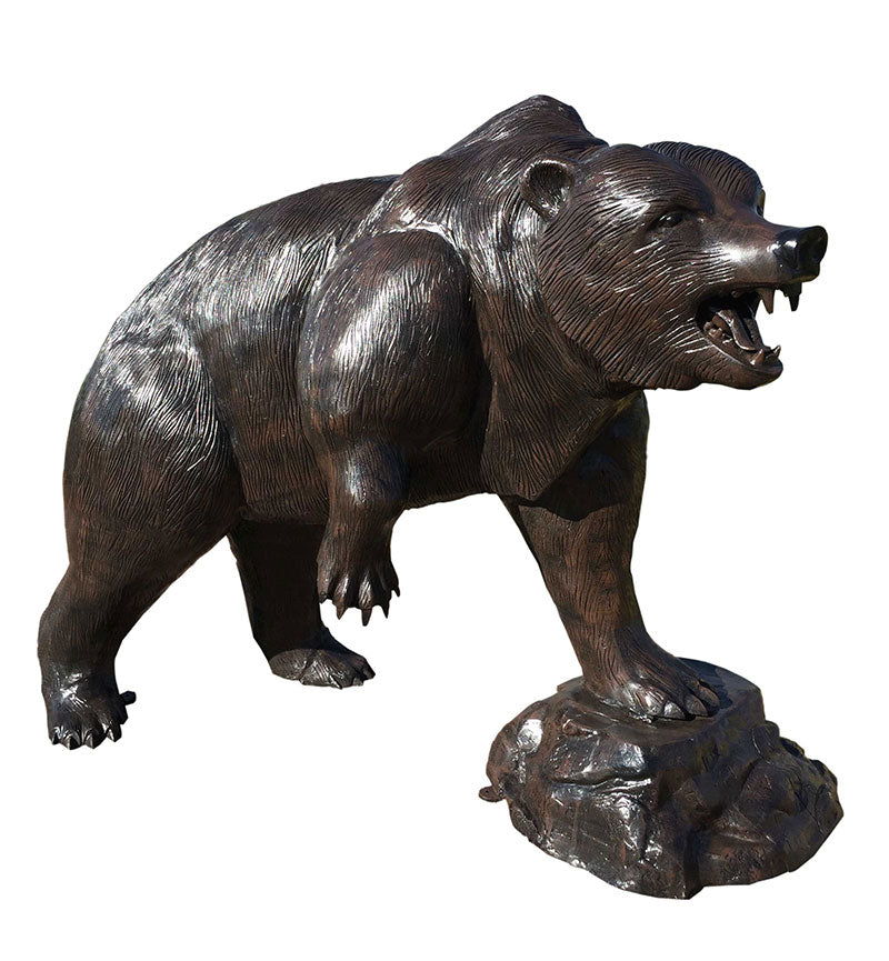 Large Grizzly Bear on Rock - Backyard Buddies