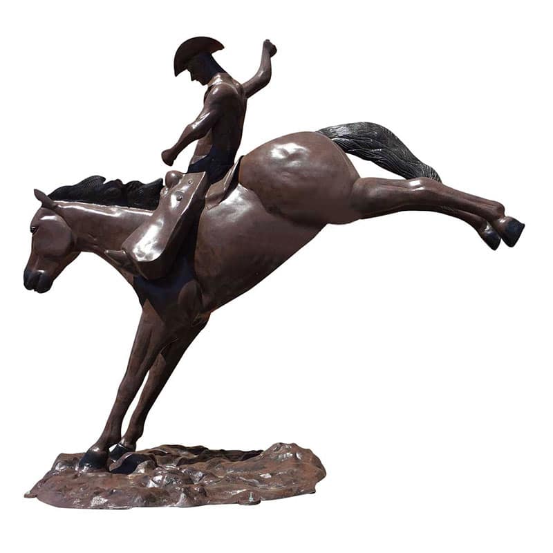 Bucking Horse with Cowboy - Backyard Buddies