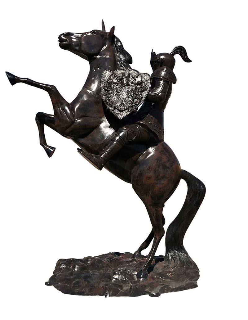 8' Rearing Mustang with Knight - Backyard Buddies