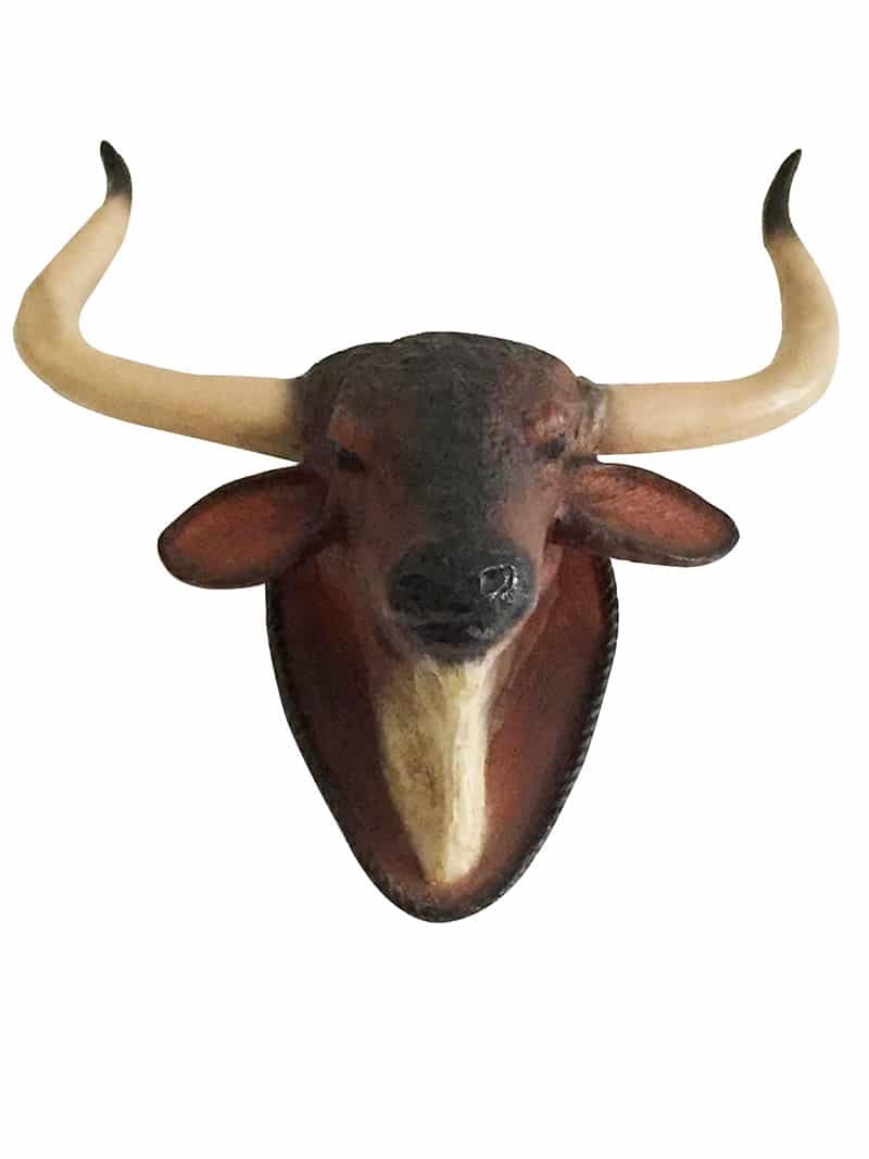 Brahma with Horns Wall Mount