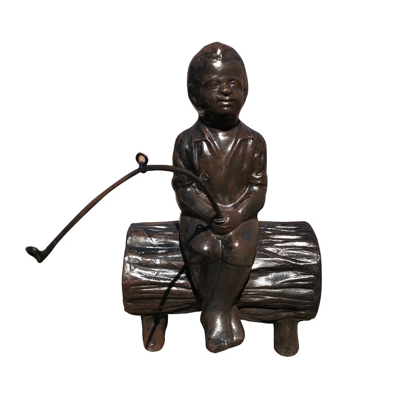 Fishing Boy on Log - Backyard Buddies