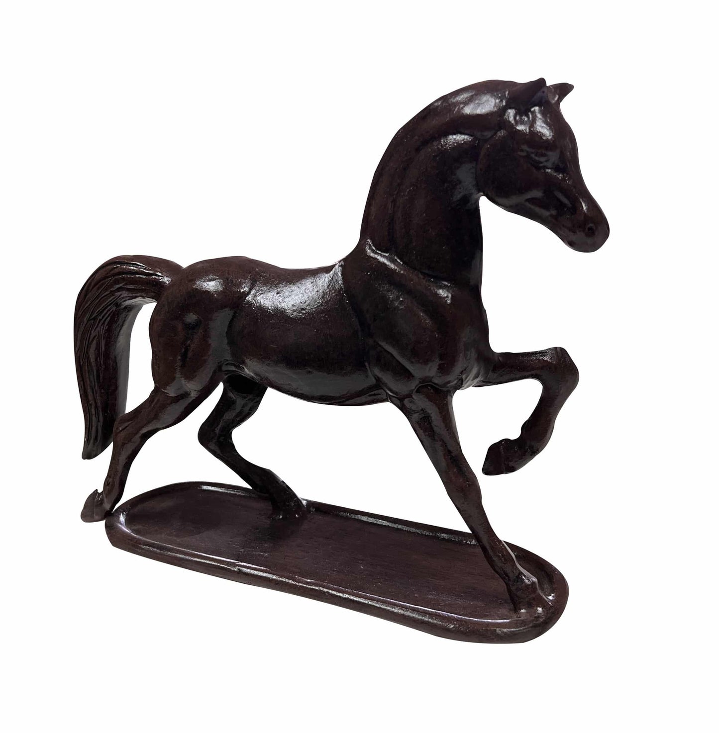 Small Desktop Prancing Horse with Base - Backyard Buddies