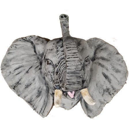 Small Elephant Head Wall Mount