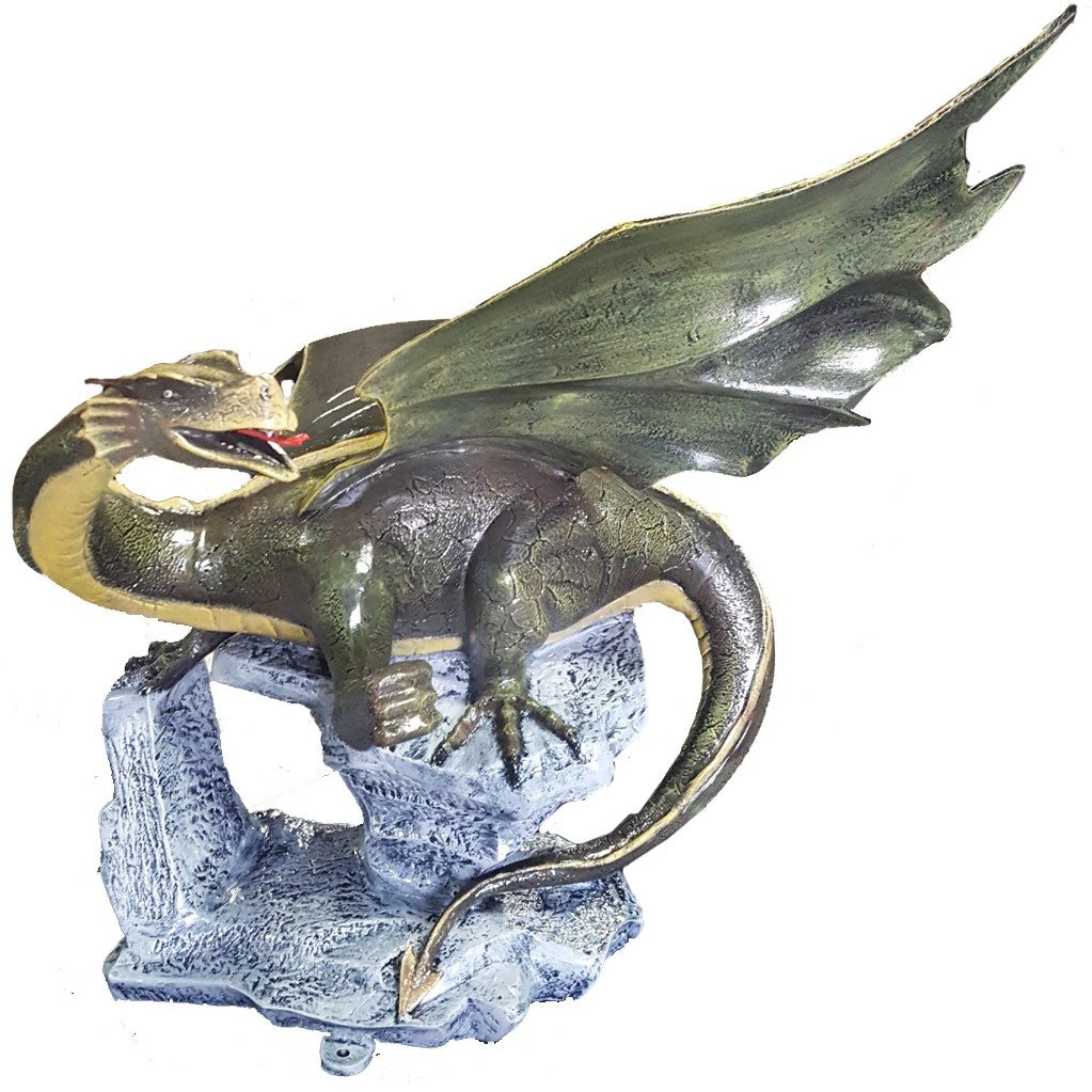 Winged Dragon on Rock (7.5' Tall)