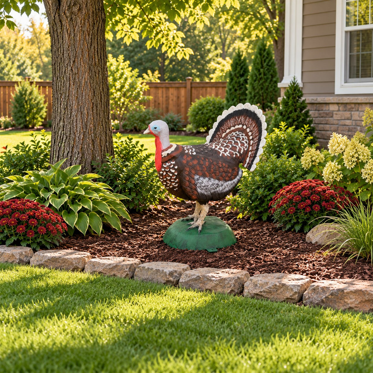 Cast aluminum turkey for indoor or outdoor displays