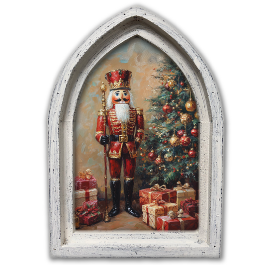 MINI ARCH FRAMED CANVAS-NUTCRACKER TREE - Backyard Buddies