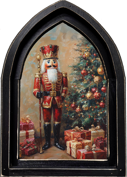 MINI ARCH FRAMED CANVAS-NUTCRACKER TREE - Backyard Buddies