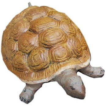 Cast aluminum turtle statue for garden or yard decor, detailed shell design
