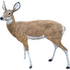 Cast aluminum deer doe with textured body in natural stance for outdoor displays.