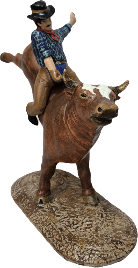Desktop Bucking Bull w/Rider
