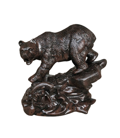 Fishing Bear on Rock - Backyard Buddies
