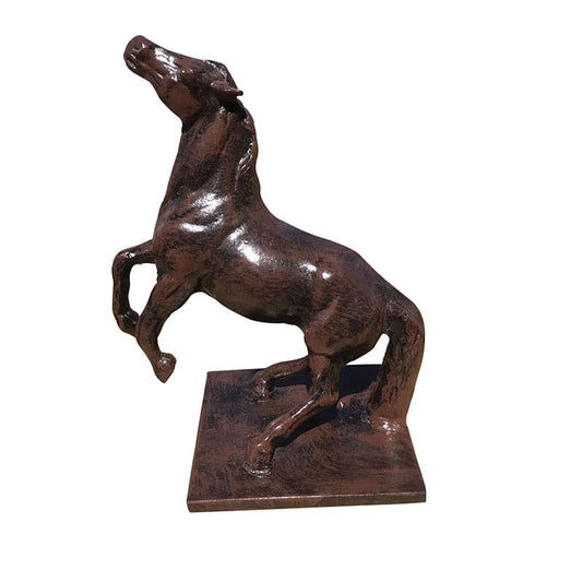 Small Desktop Rearing Horse on Base