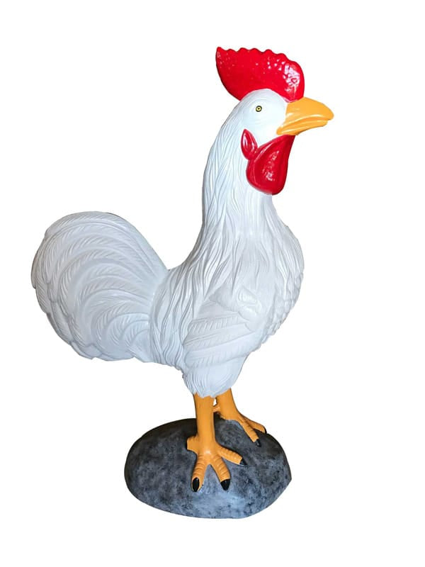 4' White Rooster