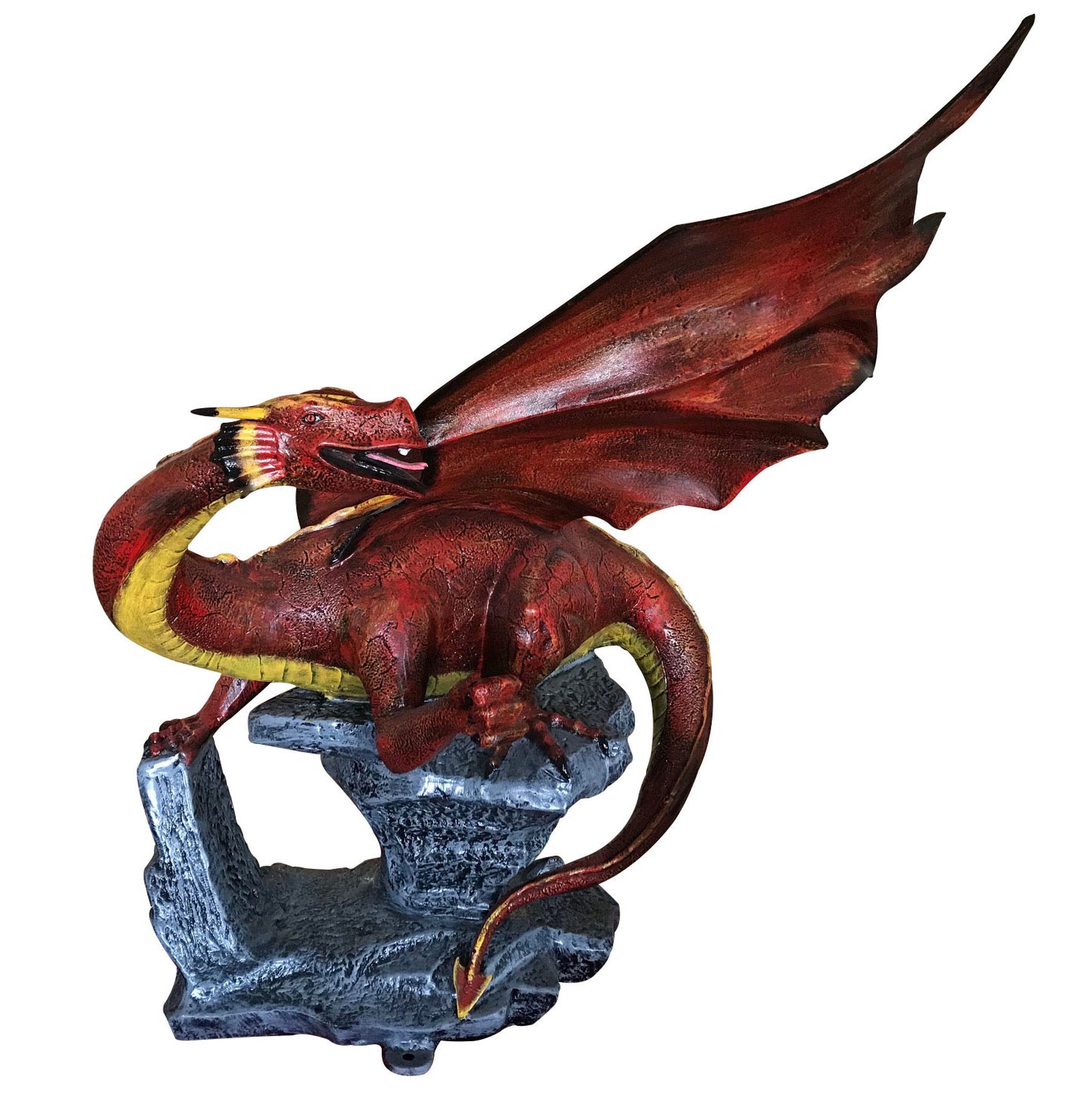 Small Winged Dragon on Rock (Red)