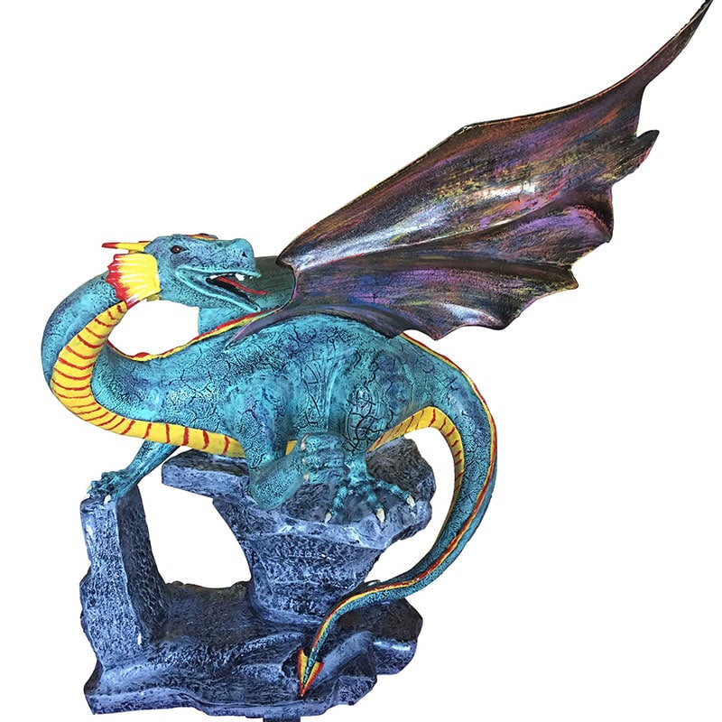 Small Winged Dragon on Rock