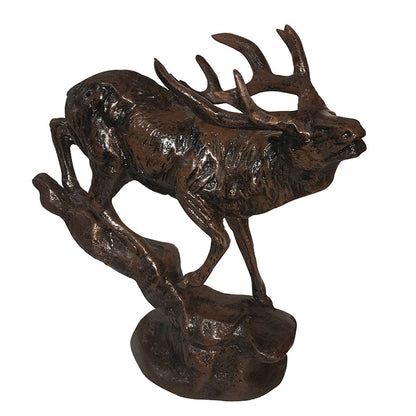 Mini Elk on Rock - Backyard Buddies