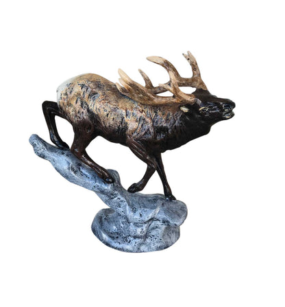 Mini Elk on Rock - Backyard Buddies