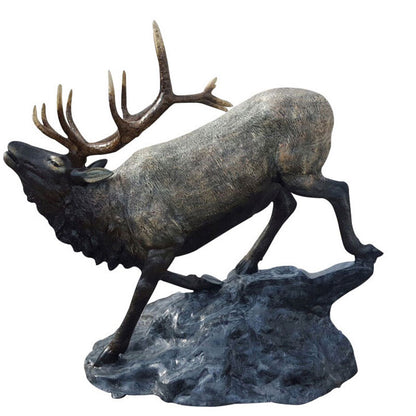 Medium Elk on Rock Down Hill - Backyard Buddies