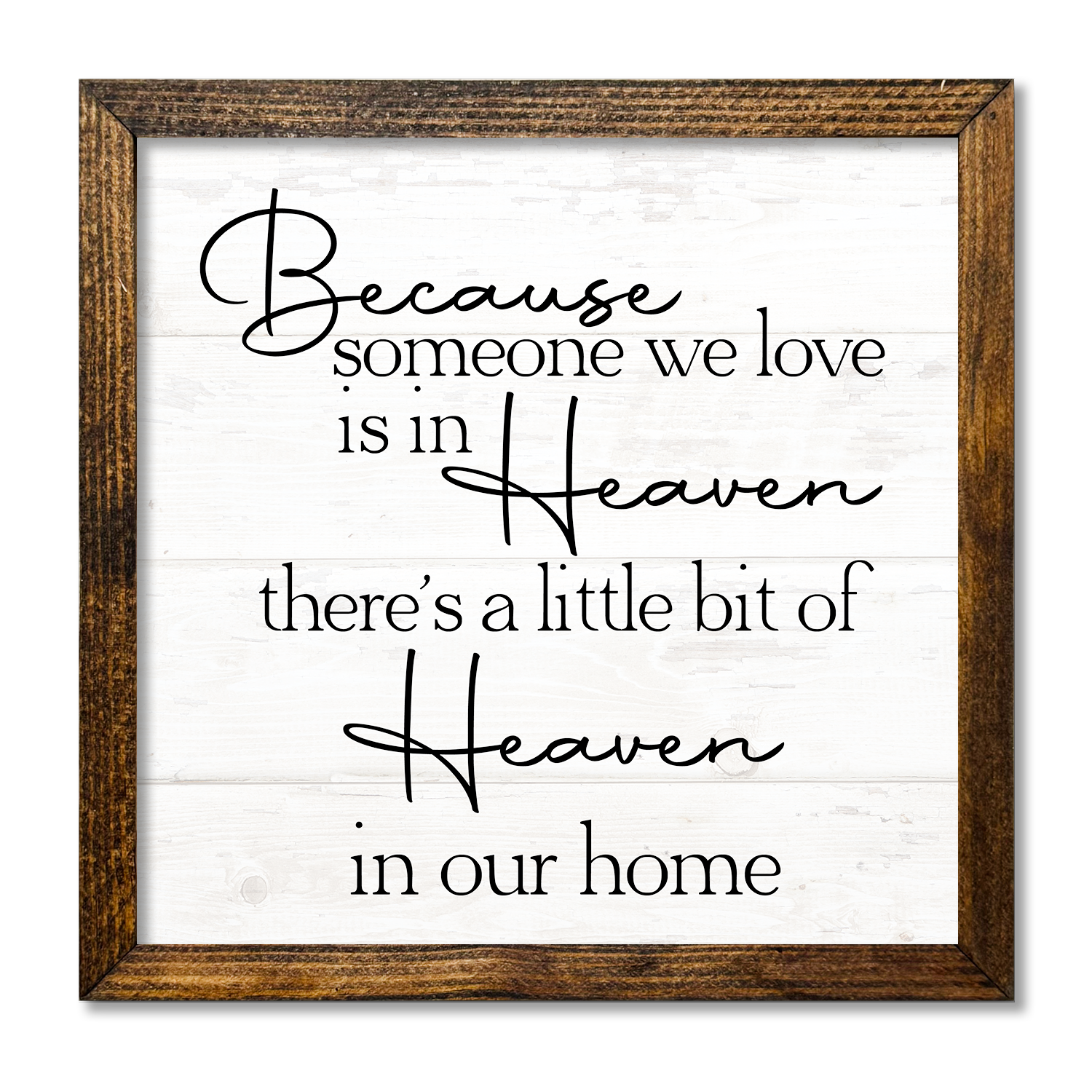 TIMBERLAND FRAME BECAUSE SOMEONE WE LOVE IS IN HEAVEN WHITE - Backyard Buddies