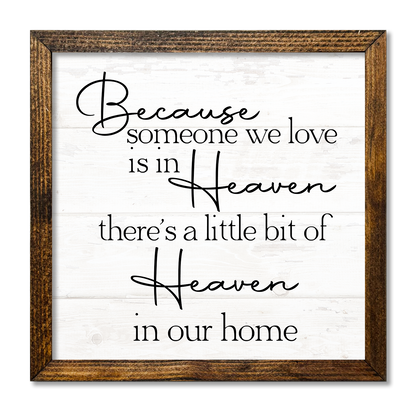 TIMBERLAND FRAME BECAUSE SOMEONE WE LOVE IS IN HEAVEN WHITE - Backyard Buddies