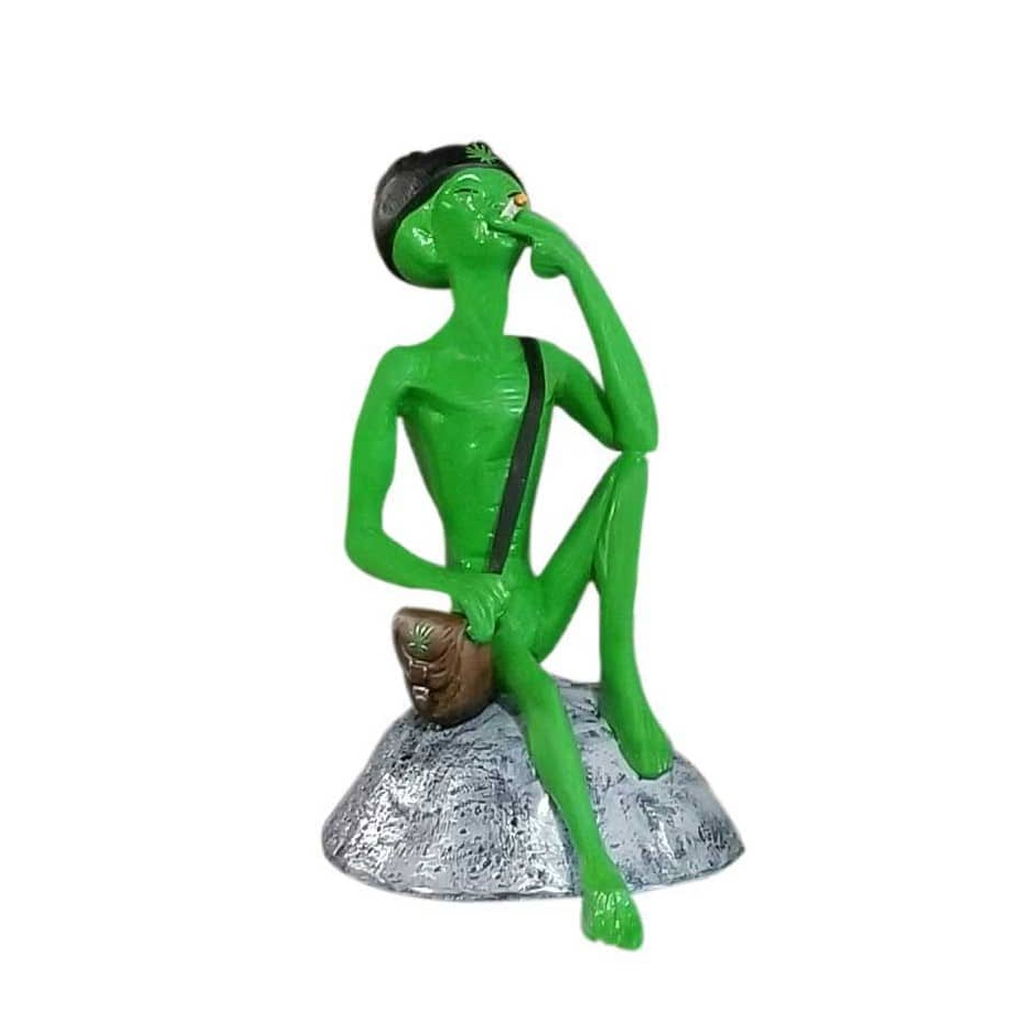 Smoking Alien Sitting