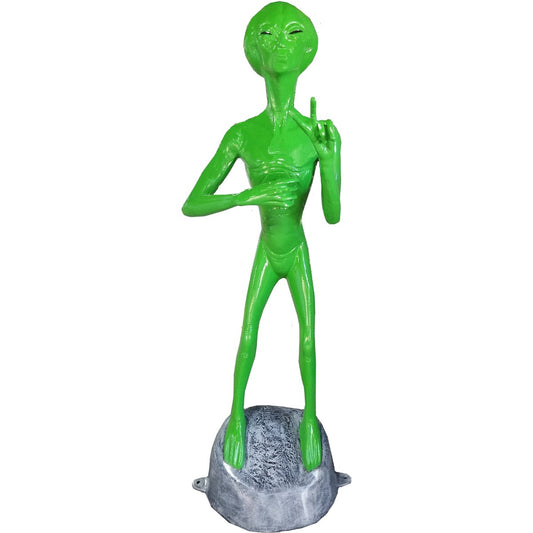 Alien Standing Showing Peace Sign