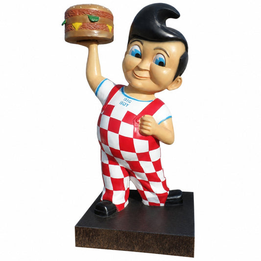 Cast aluminum Big Boy statue for commercial vintage displays