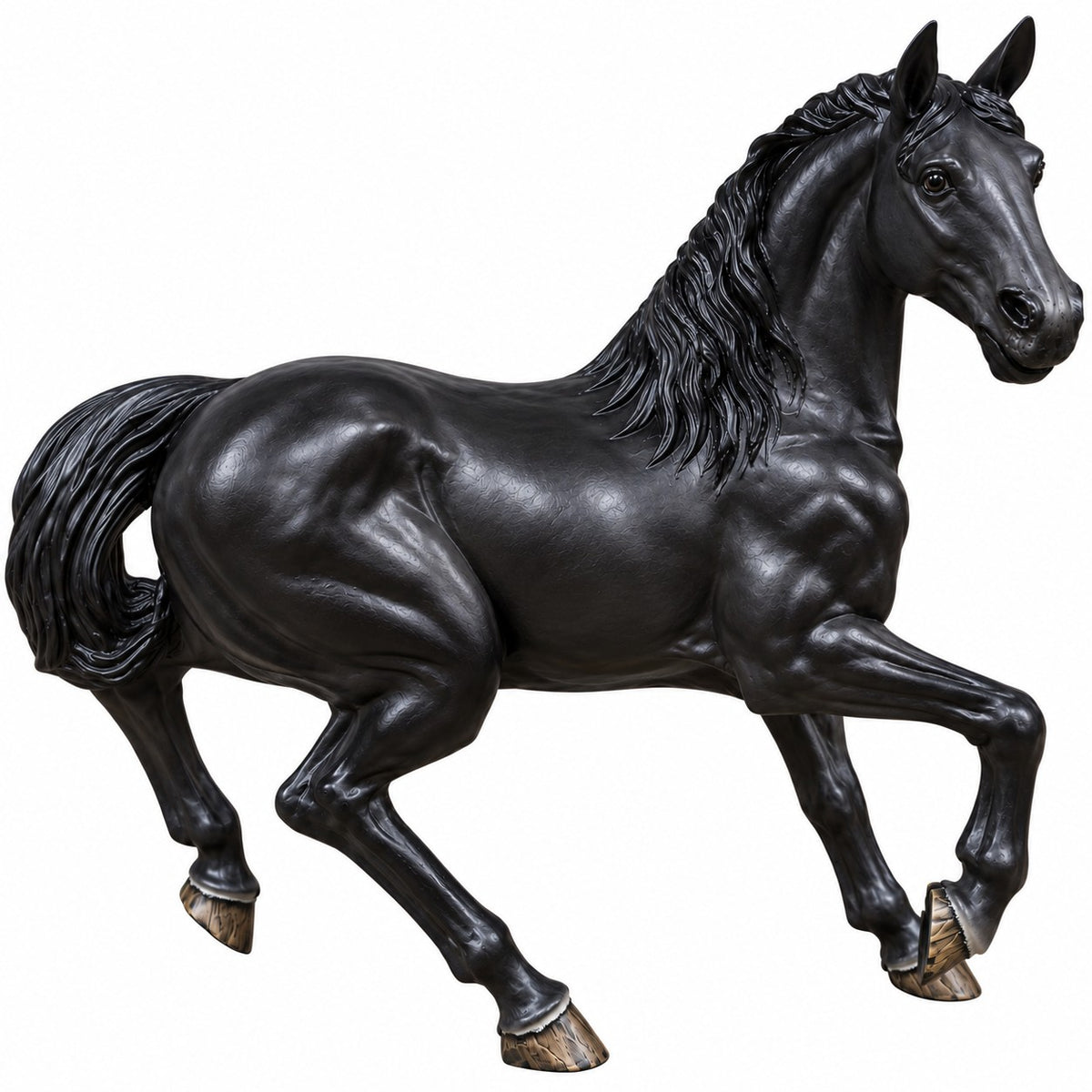cast aluminum stallion horse for residential or commercial spaces