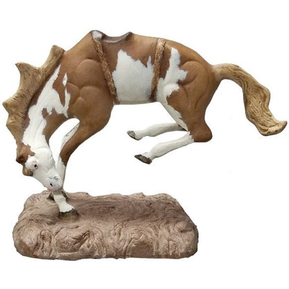 Cast aluminum bronco horse for indoor decor