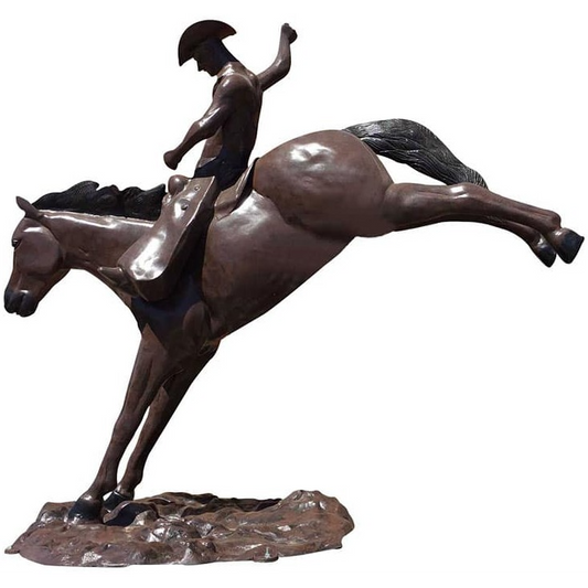 Bucking Horse with Cowboy