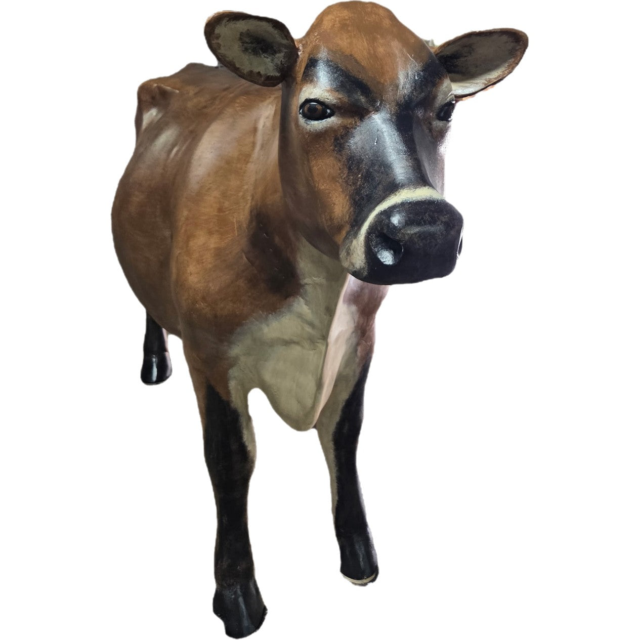 Cast aluminum jersey cow for yard, dairy, ranch, farm, or business front