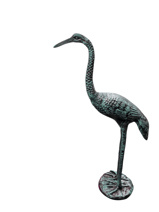 Standing Crane Head Up (Verdi Color)