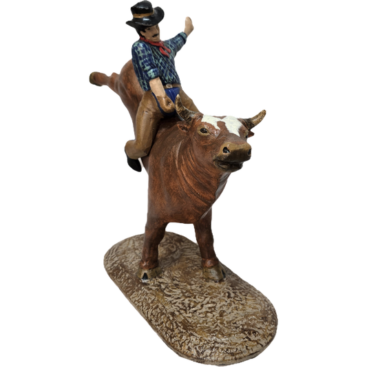 Desktop Bucking Bull w/Rider