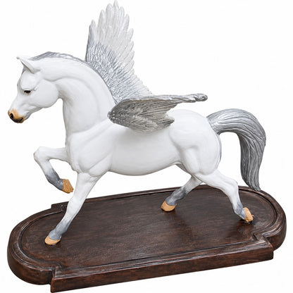 Cast aluminum desktop prancing Pegasus for indoor home decor