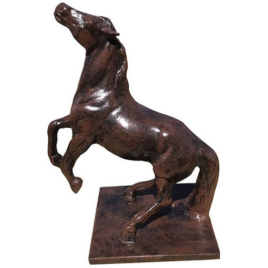 Small Desktop Rearing Horse on Base