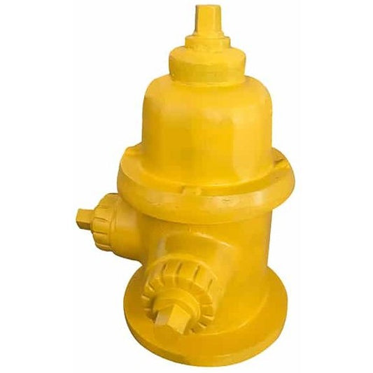 Bright yellow cast aluminum fire hydrant statue for backyard or garden decor