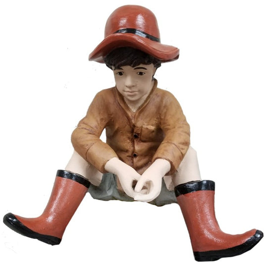 Fishing Boy with Rain Coat