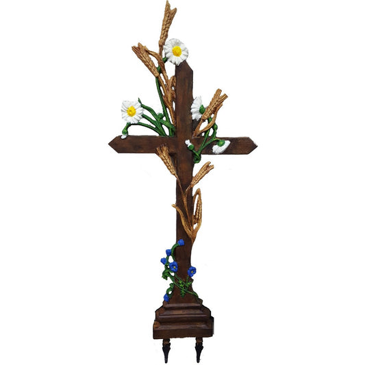 Flower Cross with Ground Spikes