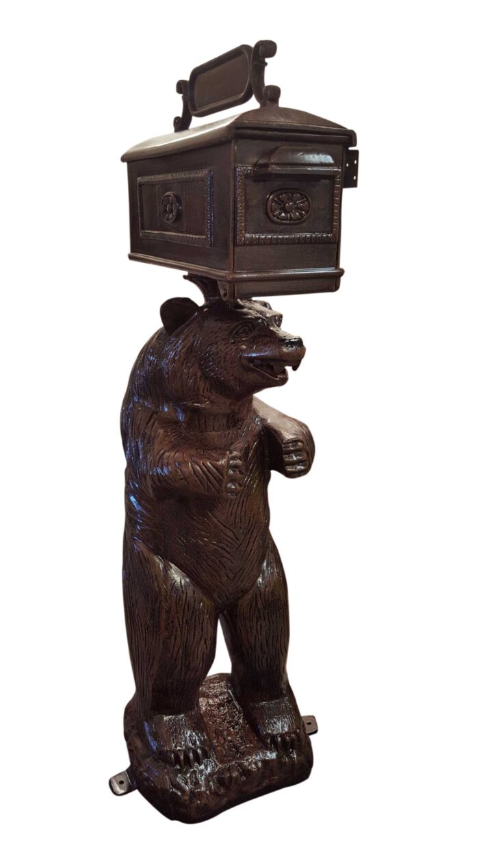 Bear Holding a Mailbox