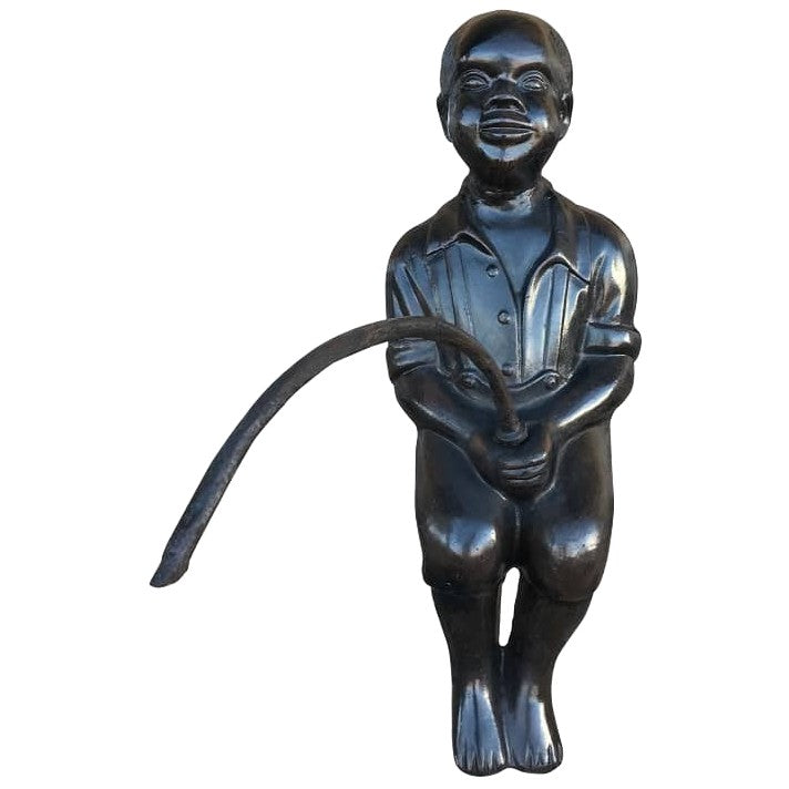 Black Big Fishing Boy Sitting