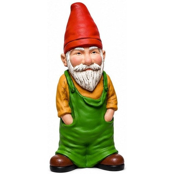 Large cast aluminum gnome for yards and gardens