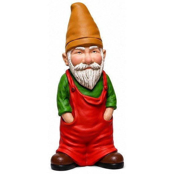 Large cast aluminum gnome for yards and gardens