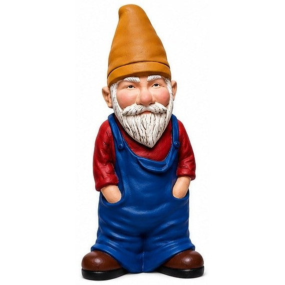 Large cast aluminum gnome for yards and gardens