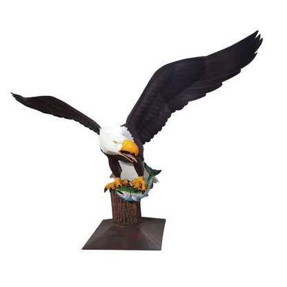 Large Flying Eagle on Stump