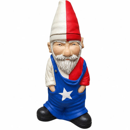 Large cast aluminum gnome for yards and gardens
