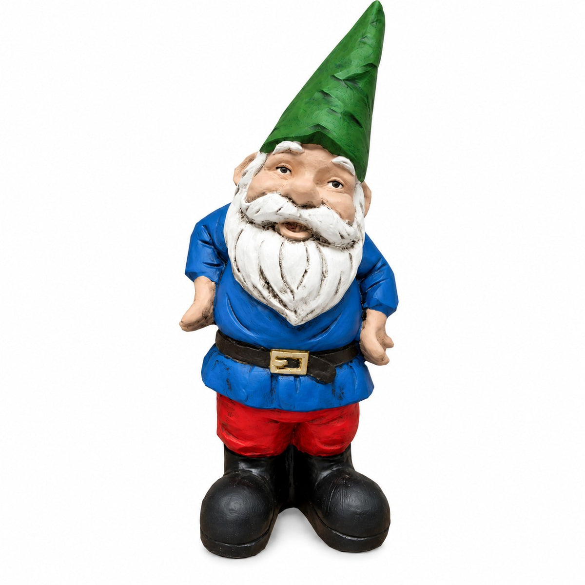 Cast aluminum happy gnome for yard and gardens