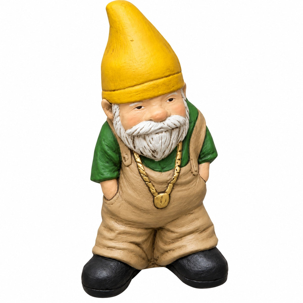 Cast aluminum mini gnome statue for yard and gardens